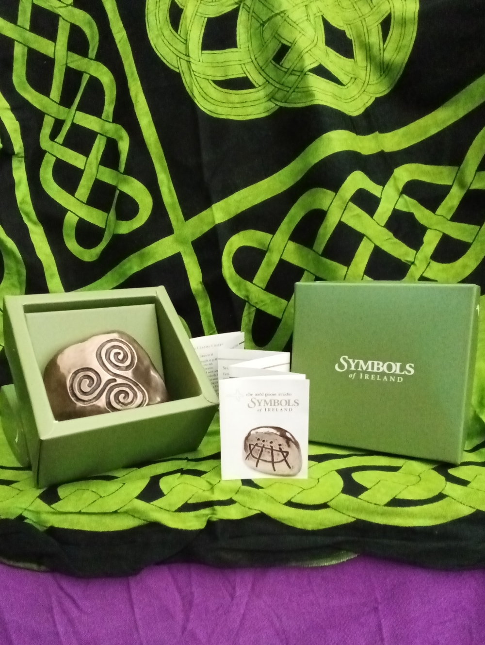 Wild Goose Studios Hand Made Collectible Gift, Bronze Celtic Spiral Paperweight